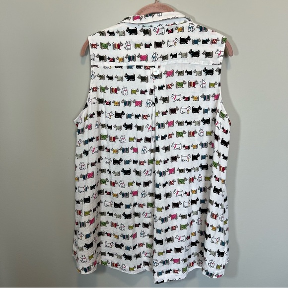 John Mark Novelty Scottie Dog Tank Top White 0X - Picture 8 of 10